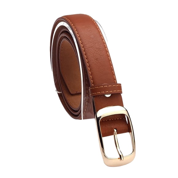 Brown Belt Buckle New Simple Hundred Women's Belt Chipped Edge Belt