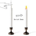 thumbnail image 3 of Battery Operated Taper Candles with Holder Flickering Warm, 3 of 7