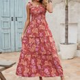 thumbnail image 1 of SMihono Robe d'Été pour Femmes Grande Taille Mode Femmes Été Décontractée Imprimé Camis Sans Manches Bandage Gilet Longue Robe, 1 of 7