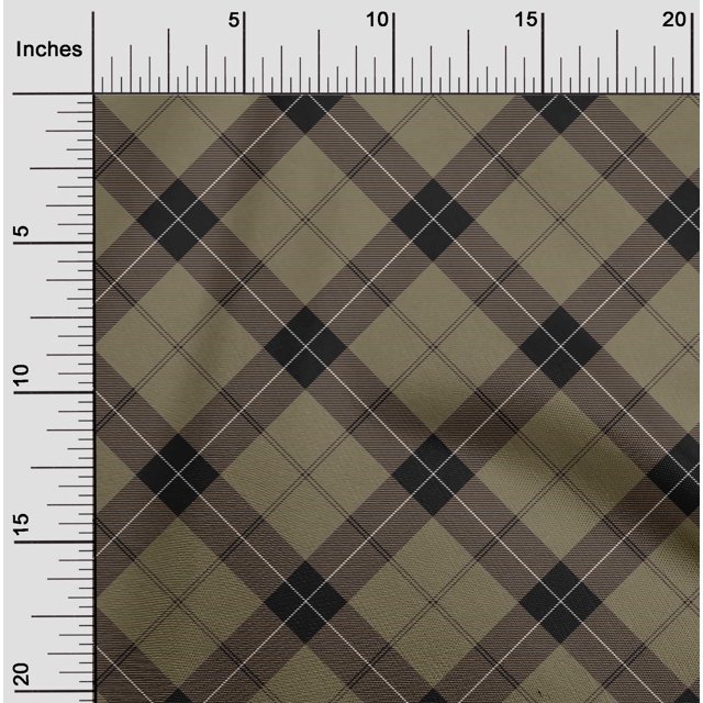 oneOone Cotton Flex Fabric Tartan Check Fabric Prints By Yard 40 Inch Wide