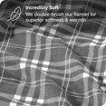 thumbnail image 3 of Bare Home Flannel Duvet Cover Set - 100% Flannel Cotton - Double Brushed - Twin/Twin XL, Stirling Plaid - Gray/White, 3 of 6