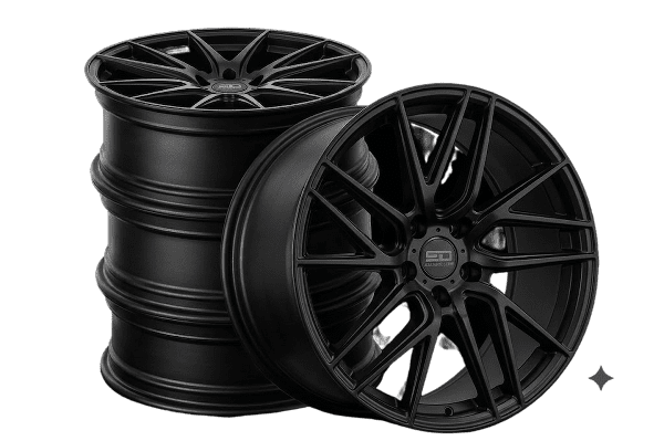 Set of four (4) Euro Design Tech rims - 19x8.5 inch Matte Black alloy wheels for 2018 - Present Honda Accord