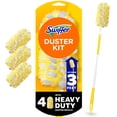 thumbnail image 1 of Swiffer Duster Kit with 3 ft Extendable Handle, Heavy Duty Dusting Starter Kit with, For Ceiling Fans, Vents and Hard to Reach Places, 1 of 12