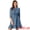 Blue Grey, variant on INSPIRE CHIC Women's Layered Ruffle Hem 3/4 Sleeves Smocked Chiffon A-Line Dress XL Pink