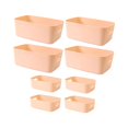 thumbnail image 2 of 8 Pieces Vanity Holder Table Organizers Desk Multipurpose Lightweight Desktop apricot, 2 of 9