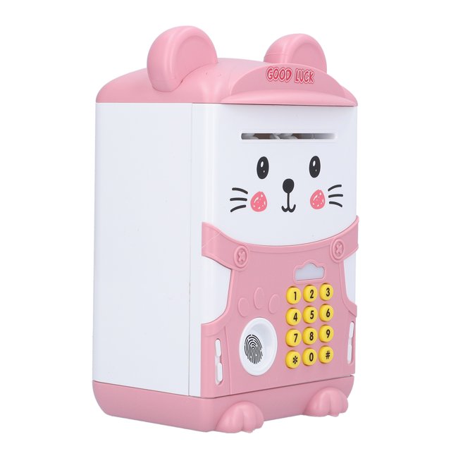 Money Saving Box, Piggy Bank Electronic Automatic Pink For Kids For Gift