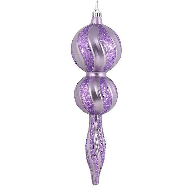 Vickerman N186986D Ornement en Forme de Bonbon Lavande Pailleté de 16,5 Po