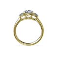 thumbnail image 2 of 1.00 Carat Excellent Round Cut Real Diamond New Design Three Stone Ring for Wedding Solid 18K Yellow Gold Size 11, 2 of 8