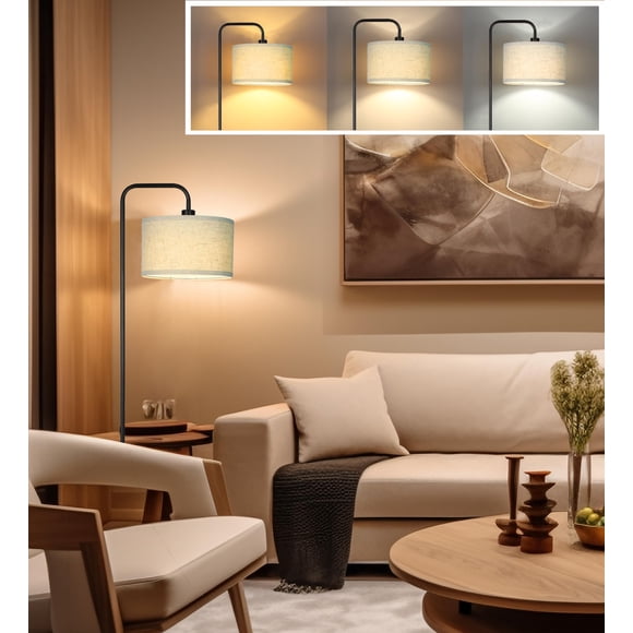 Floor Lamp for Living Room, Modern Arc Standing Lamp, 3 Color Temperatures, Bulb Included Suitable for Living Room, Bedroom, Office, Study,