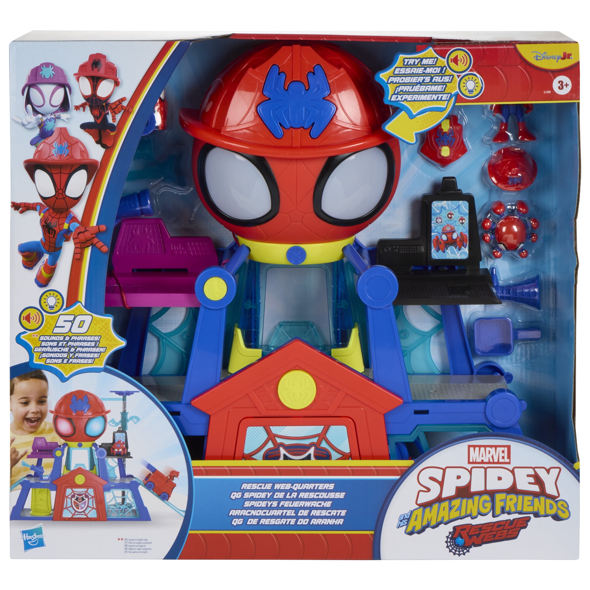 Marvel Spidey et ses Amis Extraordinaires QG Rescue-Webs, coffret pour enfants, dès 3 ans