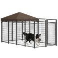 thumbnail image 1 of PawHut Enclos Extérieur pour Chiens Grands et Moyens, Noir, 1 of 10
