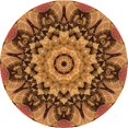 thumbnail image 1 of Ahgly Company Tapis de Zone Carré Orange Lavable en Machine, 3 Pieds Carré, 1 of 7