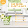 thumbnail image 4 of TashiBox 9 oz Disposable Plastic Party Cups, Tumblers, 100 Count, Crystal Clear, 4 of 4