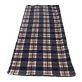 thumbnail image 2 of Fleece Sleeping Bag Portable Travel Warm Sleeping Bag for Adults Outdoor Camping Hiking Climbing Navy Blue Grid, 2 of 9