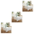 thumbnail image 3 of Baohd Durable And Easy To Wash Tablecloth With Vintage Style Rectangular Table Tablecloth Cotton Dining Tablecloth Table Cover white 140*200CM 3Set, 3 of 6