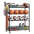 thumbnail image 2 of GloryStar Sports Equipment Organizer, Rolling Ball Storage Bin with Wheels, 2 of 8