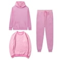 thumbnail image 1 of MeetoTime Women's 3 Piece Outfit Tracksuit Pullover Top Hooded Sweatshirt and Sweatpants Lounge Set, 1 of 5