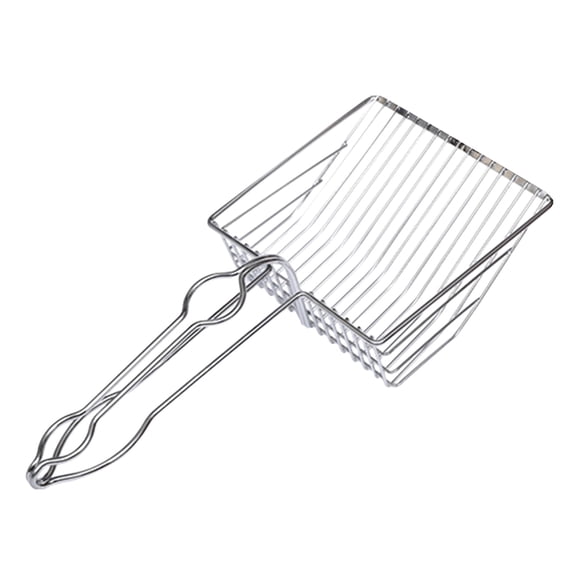 Pelle à Litière pour Chat Tout en Métal en Acier Inoxydable avec Pelle Profonde Pelle à Litière Durable pour Chat, 33,5 cm, Argent