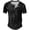 Black, variant on Men'S T-Shirts Solid Color Plain Henley Neck Short Sleeve Loose T-Shirt