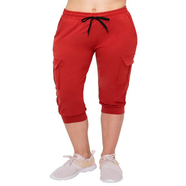 CHOK Pantalon Cargo Jogger Décontracté Super Doux pour Femmes Noir G
