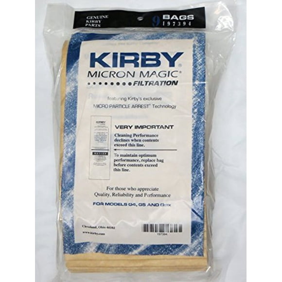 Kirby Micron Magic 9 Pack Allergen Models 197394 Allergy Vacuum Cleaner Bag