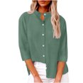 thumbnail image 1 of Yuyuzo Womens Fall Business Casual Tops Long Sleeve Button down Blouses Loose Basic Going out Tops, 1 of 6
