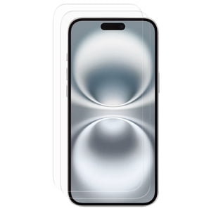 Onn. 2-Pack iPhone 16 Protecteur d'écran en verre trempé japonais haut de gamme avec plateau d'application facile