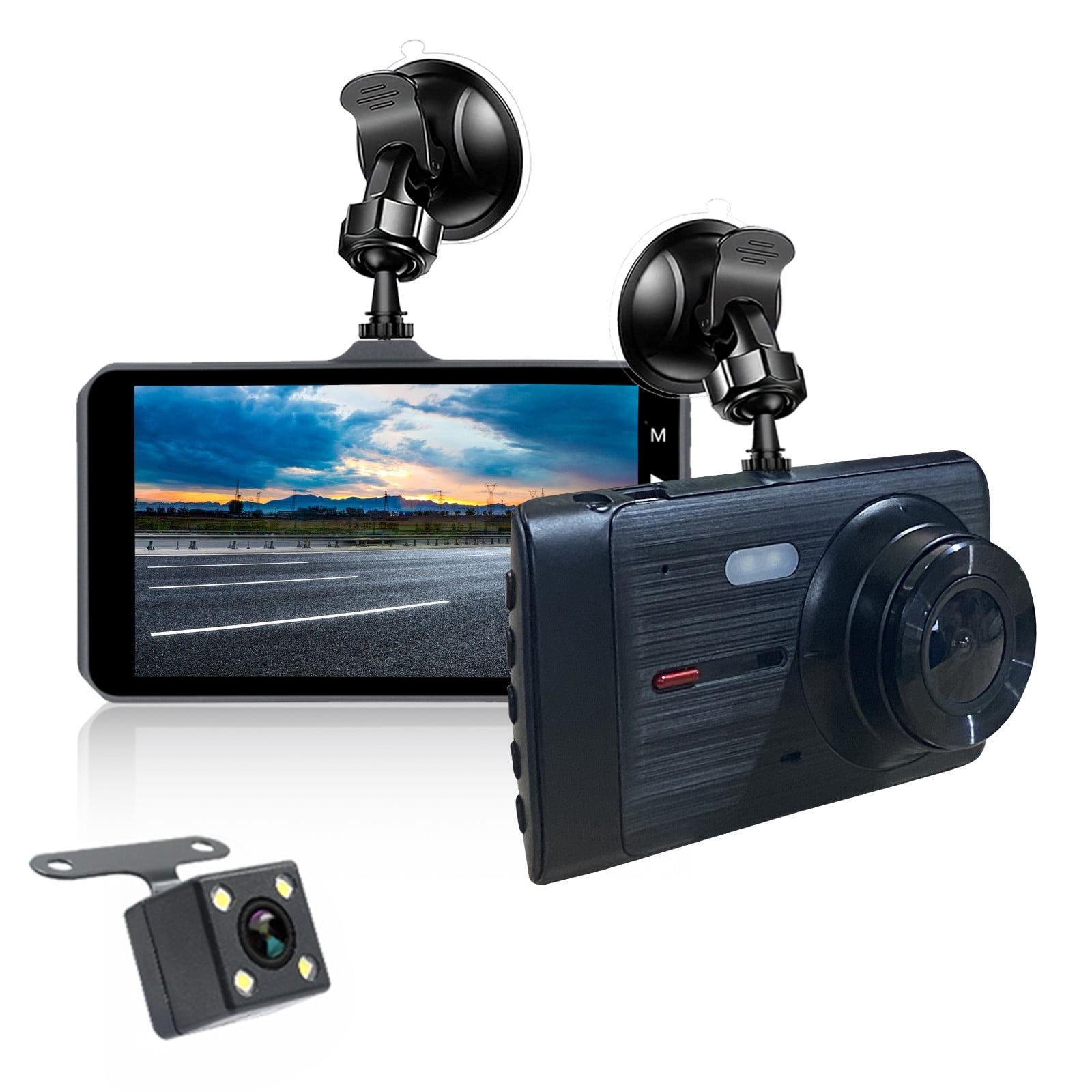 Dvkptbk Dash Cam 1080P For Cars 4 Inch Dashcam With Super Night Vision 170° Wide Angle Dashboard Cam Recorder Loop Recording Parking Monitor Motion Detection - Black Friday Clearance
