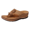 thumbnail image 2 of DPTALR Sandales de Plage d'Été pour Femmes à Talon Compensé Pantoufles Sandales Décontractées Sandales de Plage Chaussures pour Femmes, 2 of 9