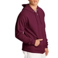 thumbnail image 2 of Hanes Mens ComfortBlend EcoSmart Full Zip Hoodie, S, Maroon, 2 of 6