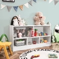 thumbnail image 2 of Costway Kids 2-Shelf Bookcase 5-Cube Wood Toy Storage Cabinet Organizer White, 2 of 10