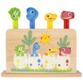 thumbnail image 1 of Dinosaur Pop Up Toy with 4pcs Dinosaur Rods Dinosaur Montessori Game Sensory Development Early Educational Bouncing Dinosaur Wood Toy for Kids Ages 1+, 1 of 8
