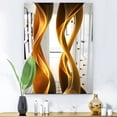 thumbnail image 2 of Designart 'Gold Wave II' Modern Mirror - Wall Mirror - 24x36, 2 of 3