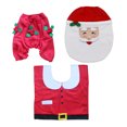 thumbnail image 1 of Yeacher 3PCS Christmas Bath Mat Tank Cover Toilet Rug Soft Floor Rug Non Slip Water, 1 of 6