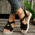 thumbnail image 2 of Oyedens Sandales Espadrilles pour Femmes Mode Chic à Bride Arrière à Plateforme Compensée Chaussures pour Femmes 2025, 2 of 6