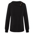 thumbnail image 4 of Nouveaux Hauts pour Femmes 2023 Mode Décontractée Couleur Unie Bouton Impression Amour Manches Longues Col Rond Hauts Grande Taille Chemise à Manches Longues pour Femmes, 4 of 5