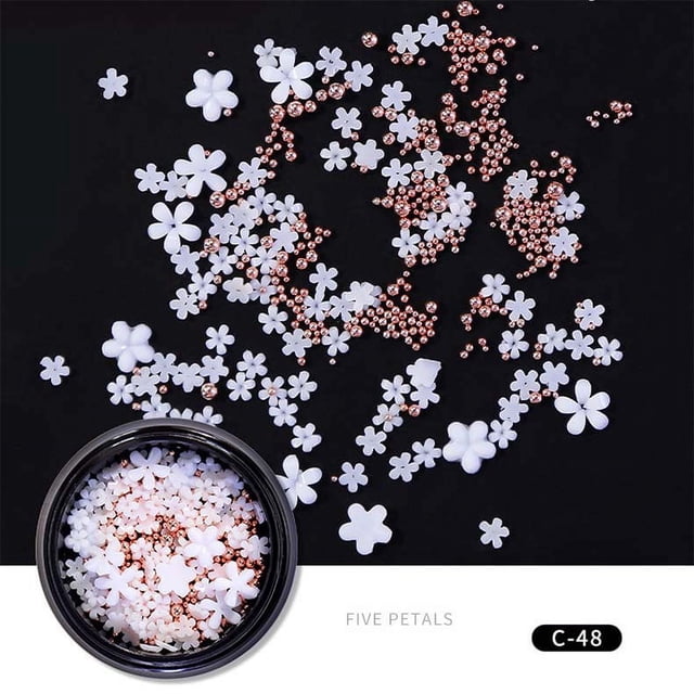 EGNMCR Resin Five- Flower Small White Flower Three-dimensional Fingertip Disc Makeup brush