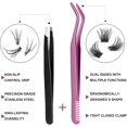 thumbnail image 2 of Eyelash Applicator Tool 1 Lash Applicator for Clusters Lashes Plus 1 Eyebrow Tweezers DIY Eyelash Extension Tweezers Set(2 pcs), 2 of 7