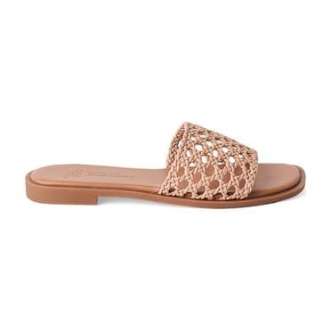 Time and Tru Women's Woven Flat Sandals