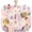 Pink, variant on 3D Flower Clutch Purses for Women Gold Formal Wedding Party Evening Bags Chain Floral Shoulder bag