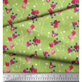 thumbnail image 2 of Soimoi Rayon Fabric Leaves, & Rose Floral Print Fabric by Yard 56 Inch Wide, 2 of 3