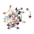 thumbnail image 3 of ZheElen 20 x Cone Barbell Curved Ear Piercing Eyebrow Tragus Jewelley Body Bars Rings, 3 of 6