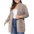 thumbnail image 3 of GRACE & GRANDEUR Women's Plus Size Long Sleeves Sweater Cardigan, 3 of 7