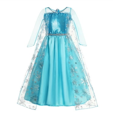 HAWEE Filles Princess Costume Reine des Neiges Costume de Fête Cosplay Déguisement