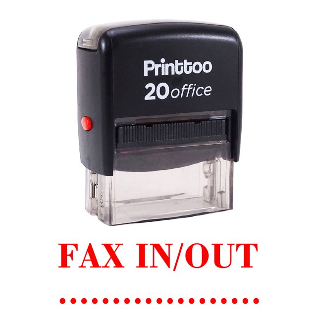 Printtoo FAX IN/OUT Self Inking Rubber Stamp Office Stationary Stamp-Red