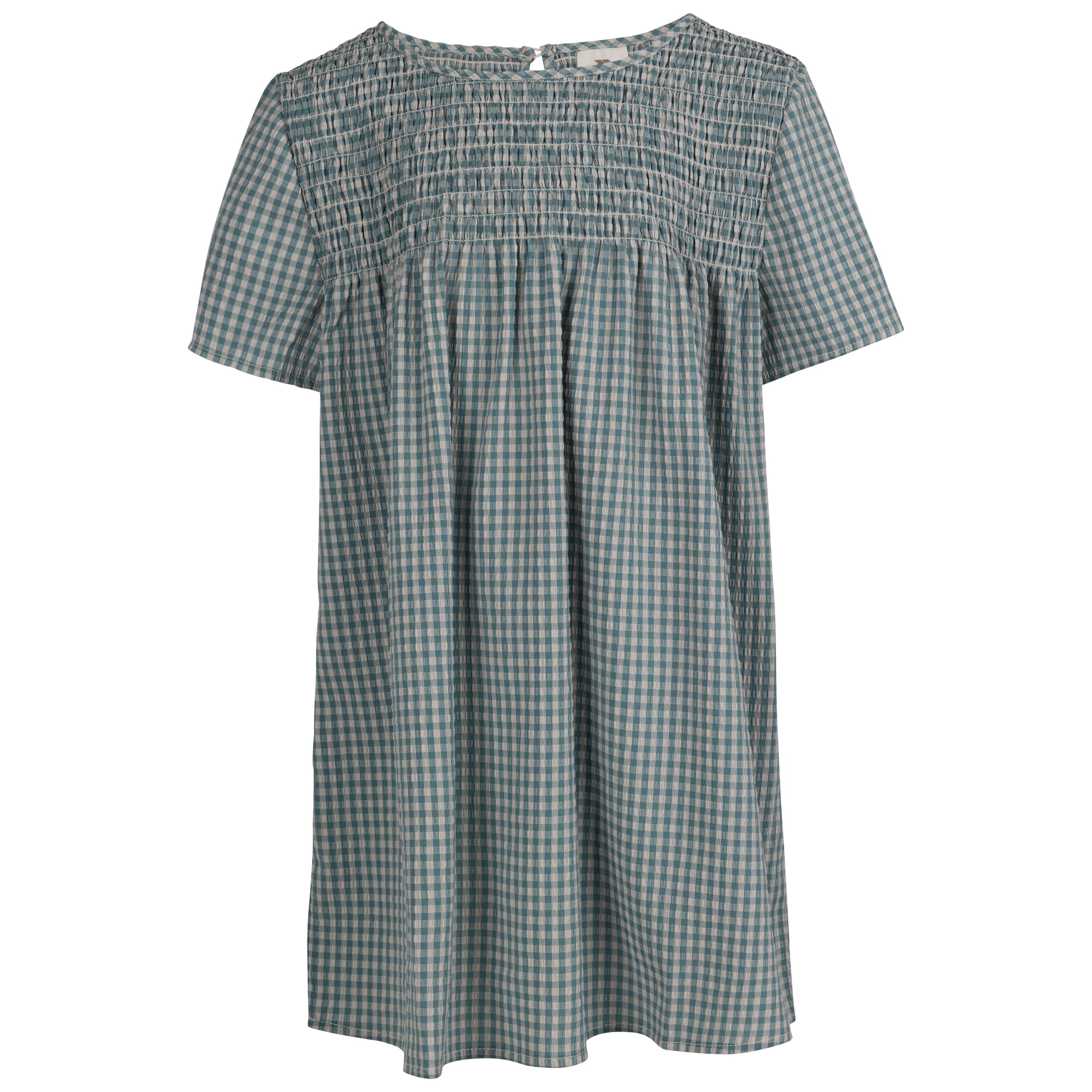 Trespass Womens Smock Top Candice Storm Blue Gingham in Size - 12