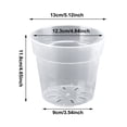 thumbnail image 3 of REK Transparent Nursery Flowerpot 5 Packs 5/6/7 Inch Transparent Flowerpot Suitable For Indoor And Outdoor Universal Flowerpot, 3 of 7