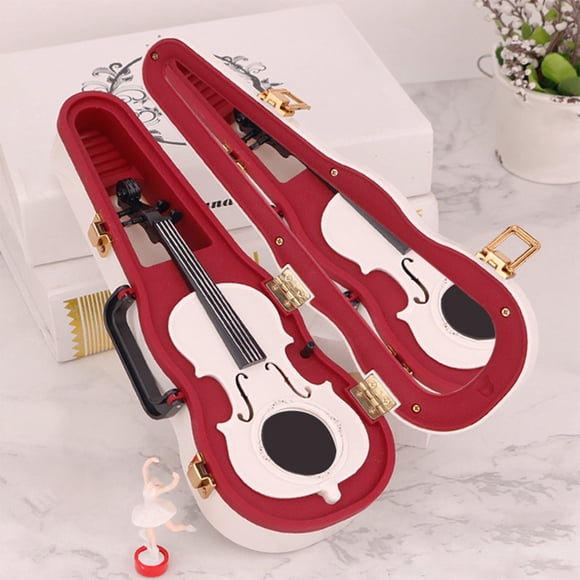 Pompotops Educational Toys,Pretend Play Toys for Toddlers,Dress Up Toys,Educational Toy for 1 Year Old Boys Girls,Medium Violin Music Box Rotating Girls Music Box Girls Holiday Gift Birthday Gift