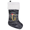 thumbnail image 1 of SUTENGDA 20 Inches Monogram Christmas Stockings Red Velvet with White Super Soft Plush Cuff Embroidered Xmas Stockings Classic Personalized Stocking Decorations for Family Holiday Season, 1 of 5