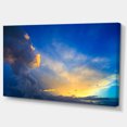 thumbnail image 2 of Dramatic Sunset Sky with Thunderstorm - Beach Photo Canvas Print, 2 of 3